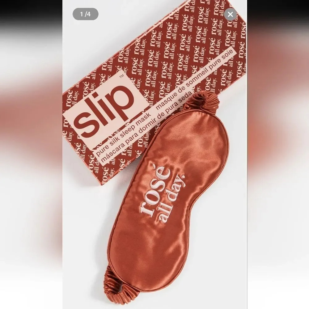 Slip Silk Rose All Day Rose Gold 22 Momme Mulburry 100% Silk Sleep Mask …